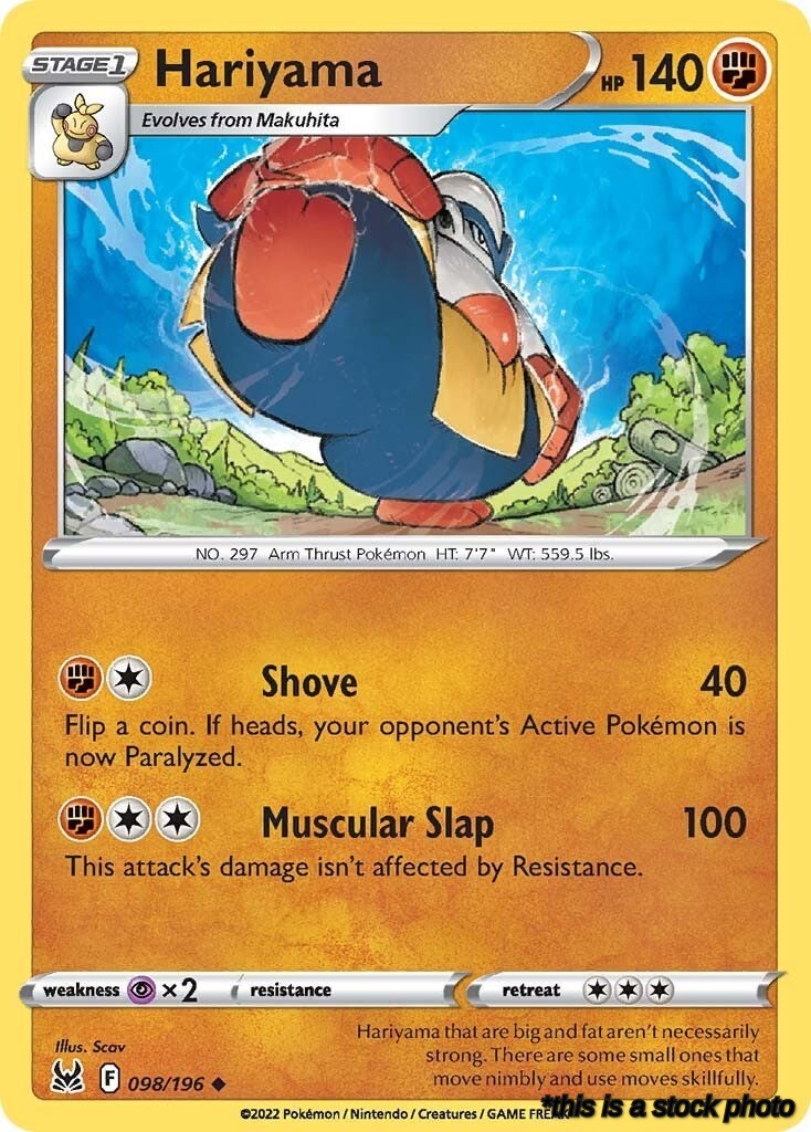 Reverse Holofoil Hariyama [098/196 Lightly Played ]