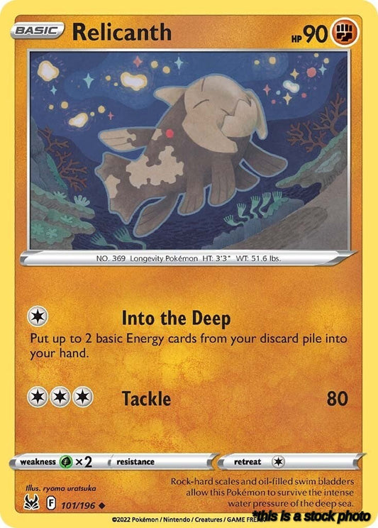 Uncommon Relicanth [101/196 Near Mint ]