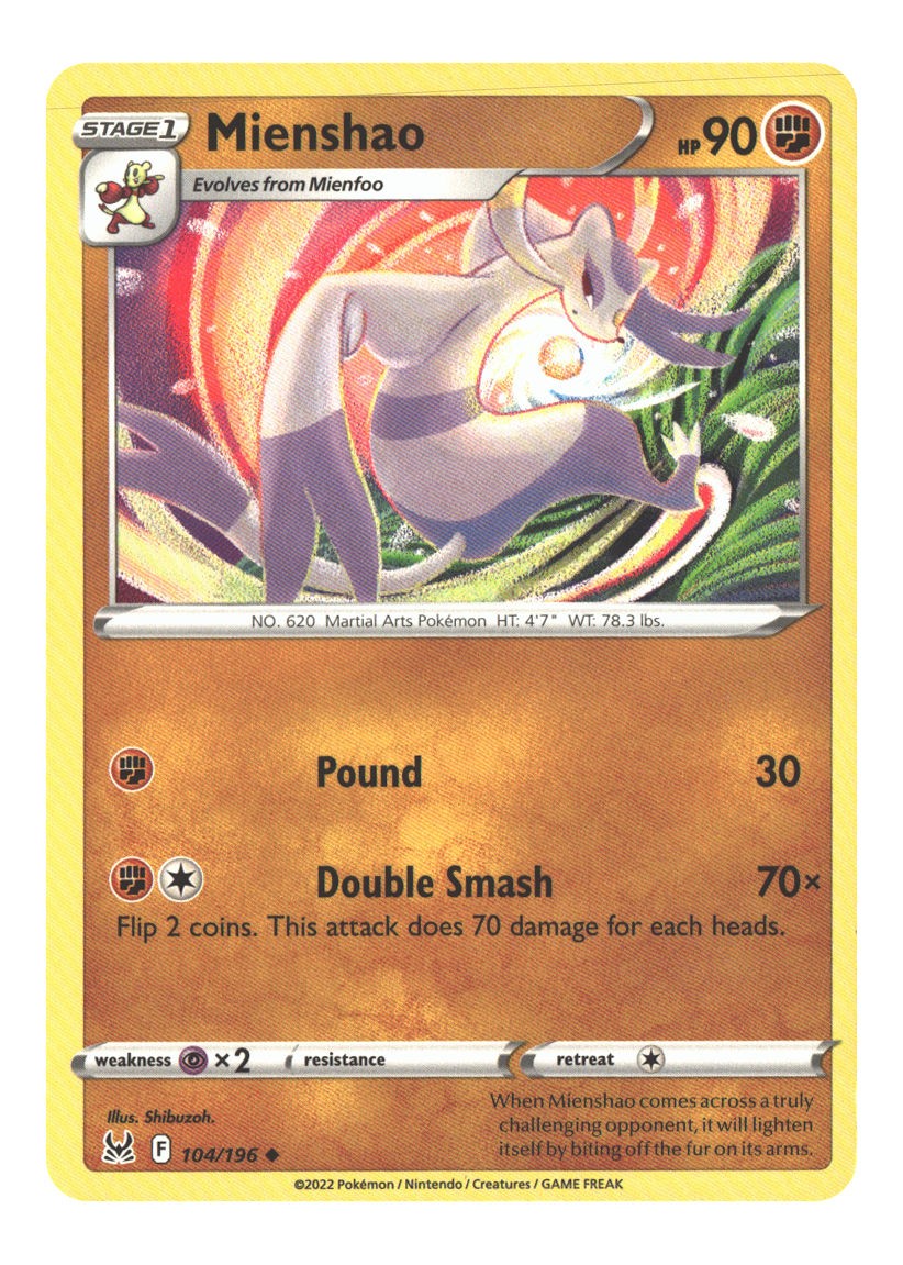 104/196 Mienshao Uncommon Normal