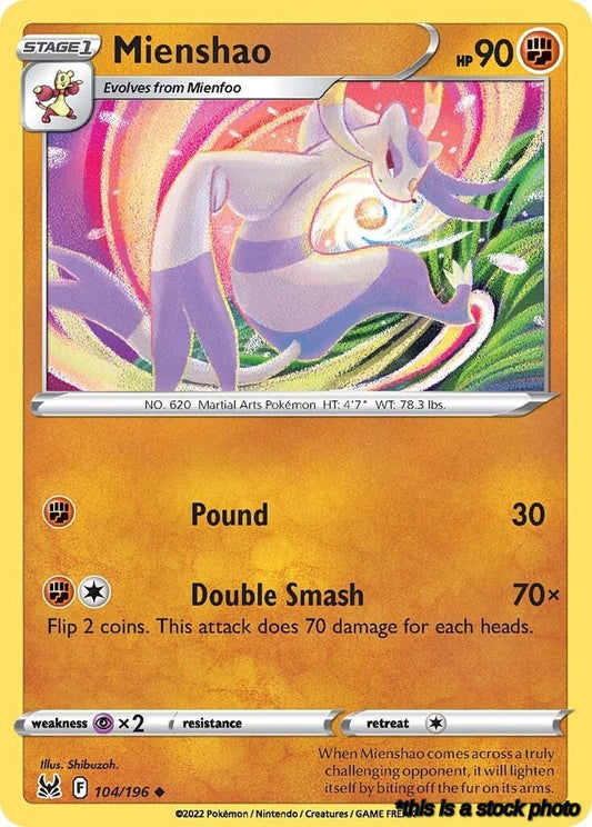 Reverse Holofoil Mienshao [104/196 Lightly Played ]