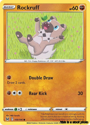 Normal Rockruff [109/196 Near Mint ]