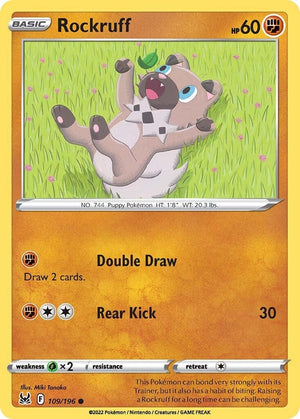 Common Rockruff [109/196 Near Mint ]
