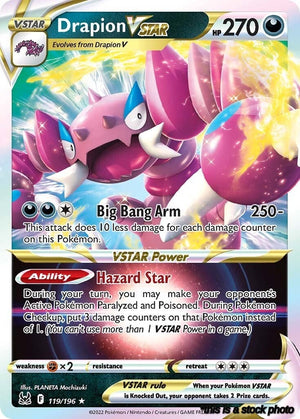Ultra Rare Drapion VSTAR [119/196 Near Mint ]