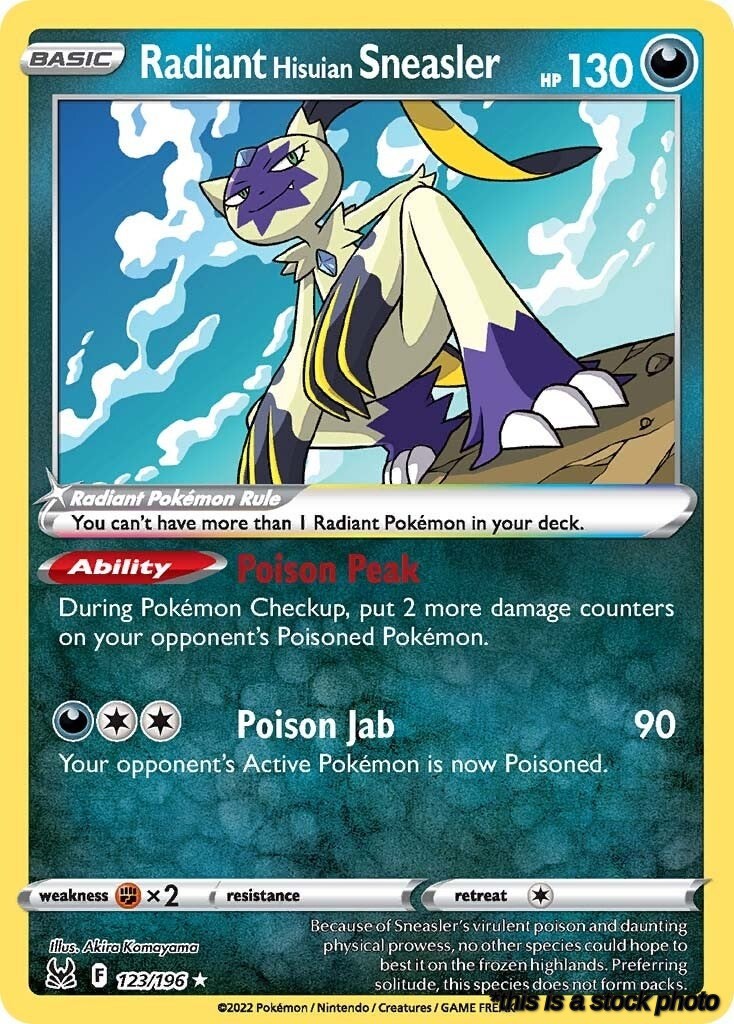 Holofoil Radiant Hisuian Sneasler [123/196 Near Mint ]