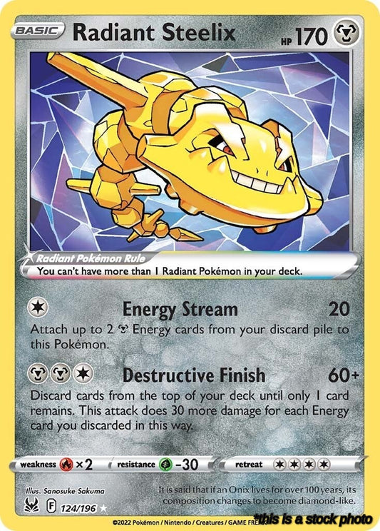 Radiant Rare Radiant Steelix [124/196 Near Mint ]