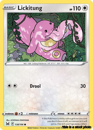Reverse Holofoil Lickitung [138/196 Lightly Played ]