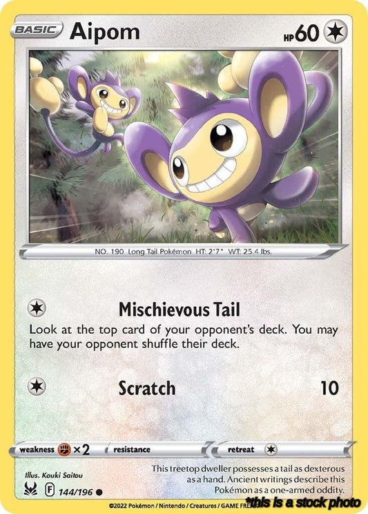 Reverse Holofoil Aipom [144/196 Lightly Played ]
