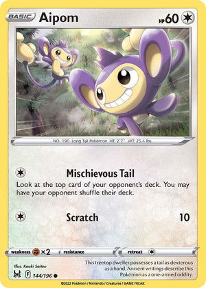 Common Aipom [144/196 Lightly Played ]
