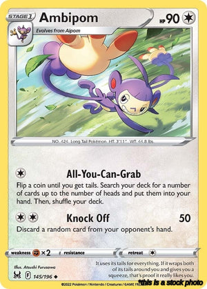 Reverse Holofoil Ambipom [145/196 Lightly Played ]