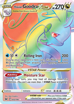 Secret Rare Hisuian Goodra VSTAR (Secret) [202/196 Lightly Played ]