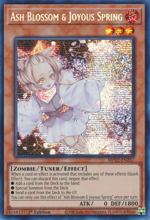1st Edition Ash Blossom & Joyous Spring [MP22-EN257 Near Mint] Prismatic Secret Rare