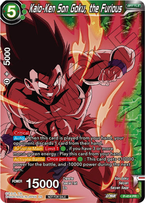 P-414 Kaio-Ken Son Goku, the Furious (Zenkai Series Tournament Pack Vol.1 Winner)