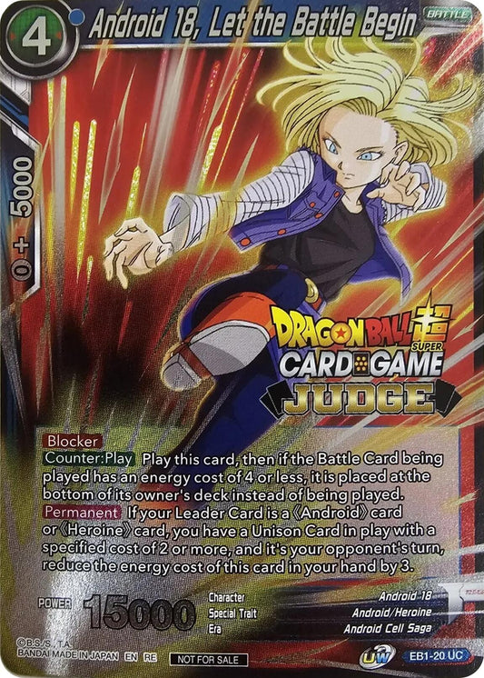 Android 18, Let the Battle Begin (Judge Pack Vol.12)