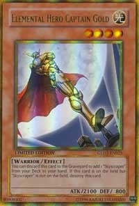 Limited Elemental Hero Captain Gold [GLD2-EN025 Lightly Played] Ultra Rare