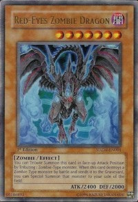 1st Edition Red-Eyes Zombie Dragon [SDZW-EN001 Damaged] Ultra Rare