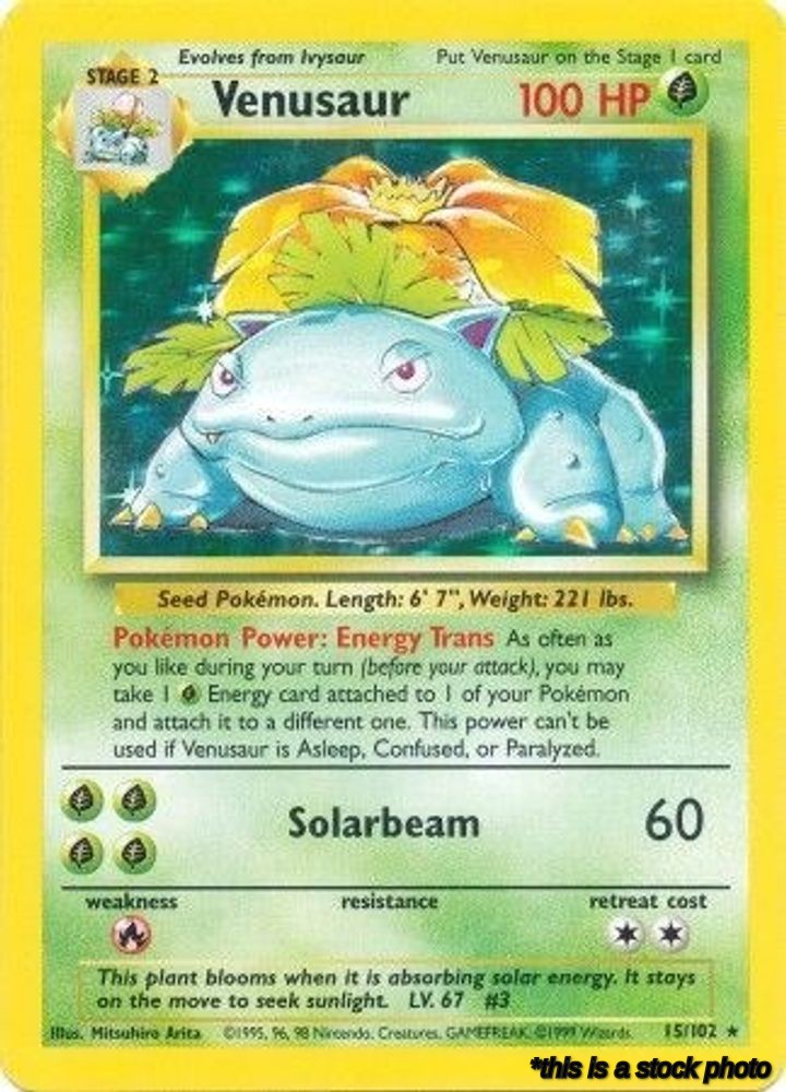015/102 Venusaur Holo Rare Holofoil