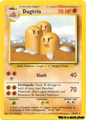 19/102 Dugtrio Rare Normal