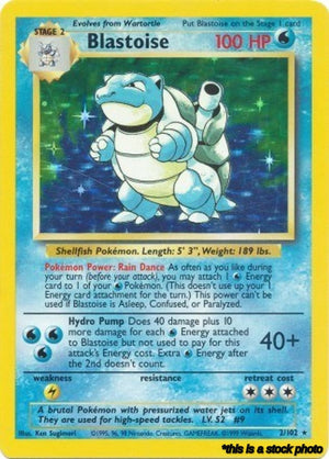 Holo Rare Blastoise [002/102 Damaged ]