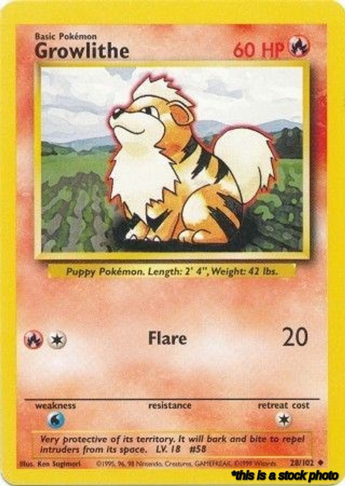 028/102 Growlithe Uncommon Normal