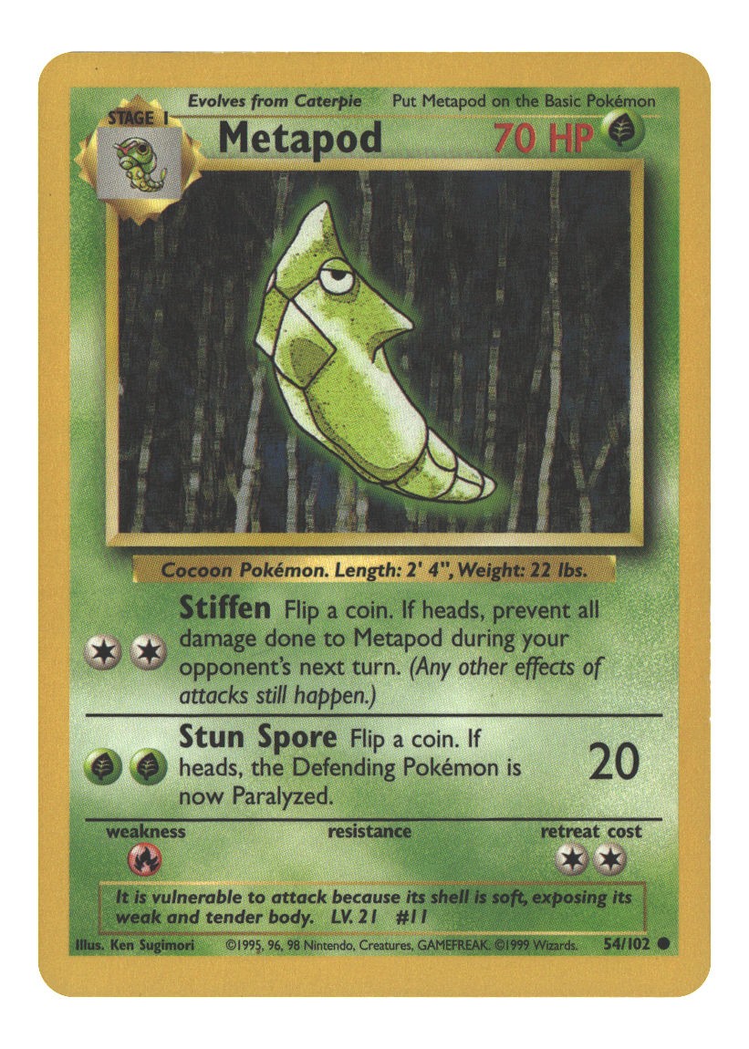 54/102 Metapod Common Normal