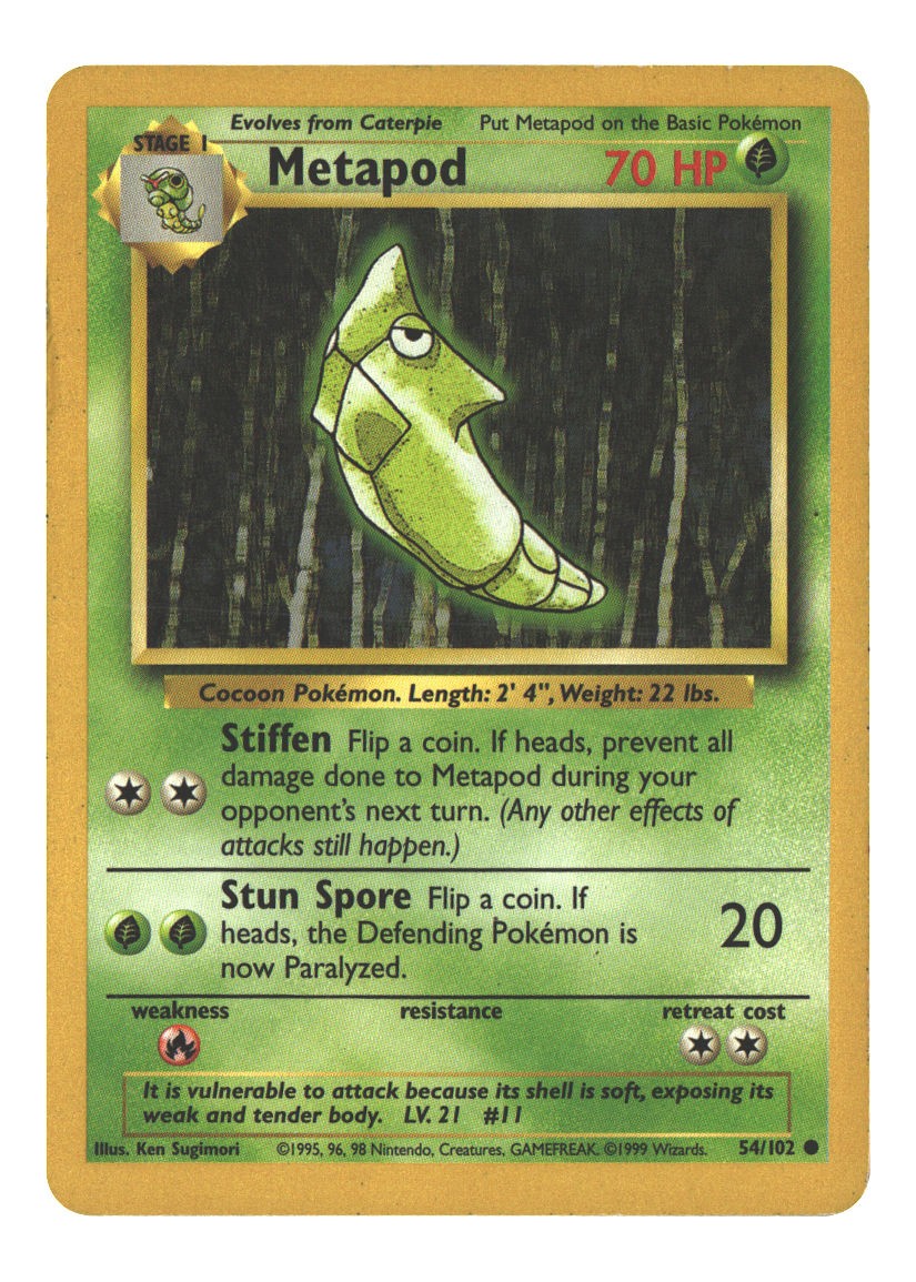 54/102 Metapod Common Normal