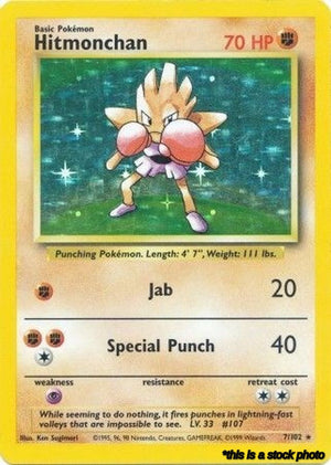 007/102 Hitmonchan Holo Rare Holofoil