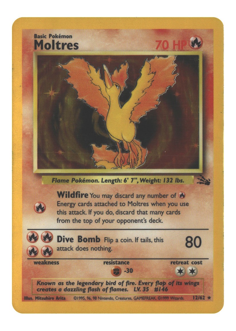 12/62 Moltres (12) Holo Rare Unlimited Holofoil