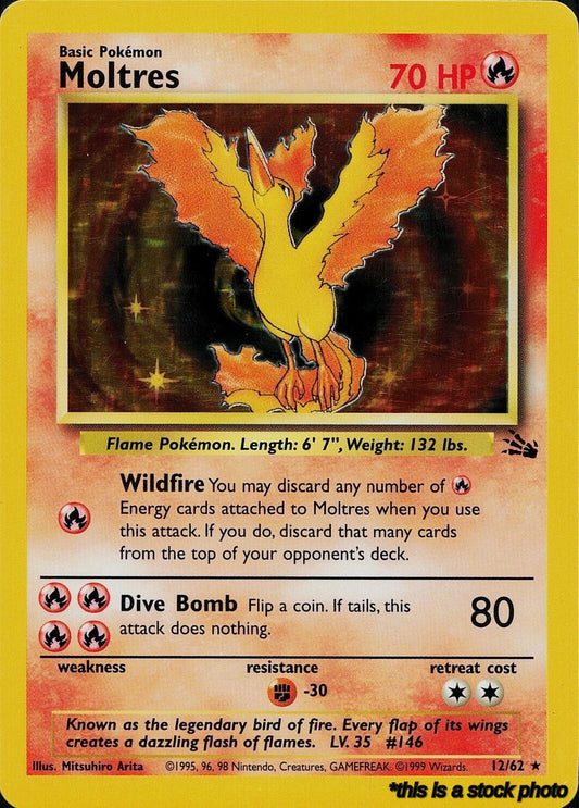 12/62 Moltres (12) Holo Rare Unlimited Holofoil