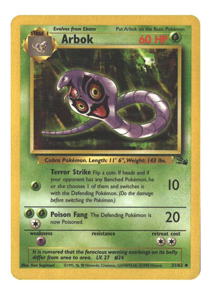 31/62 Arbok Uncommon Unlimited