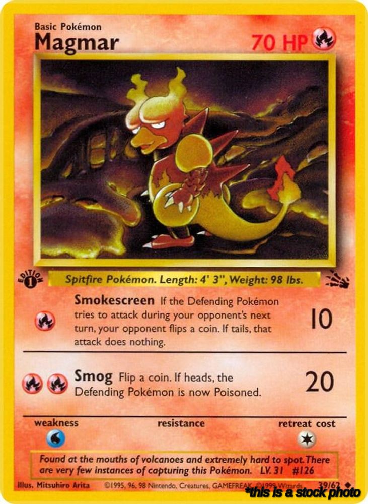39/62 Magmar Uncommon 1st Edition