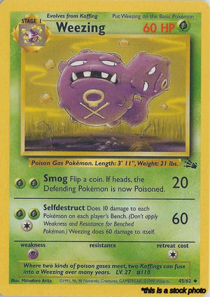 45/62 Weezing Uncommon Unlimited