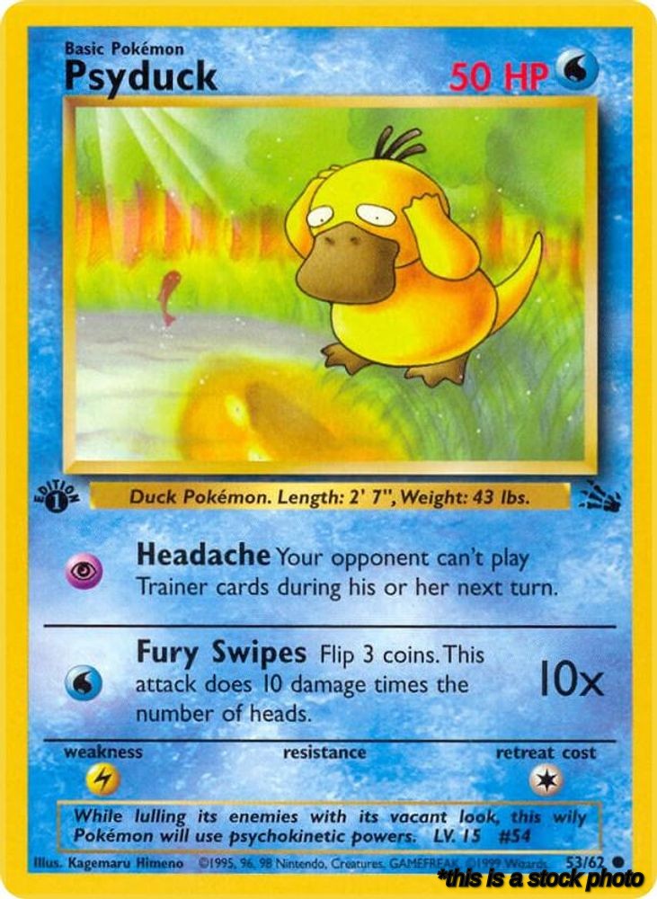 53/62 Psyduck Common 1st Edition