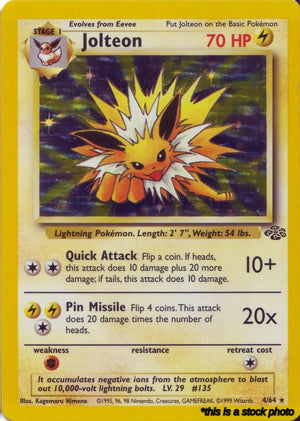 4/64 Jolteon (4) Holo Rare Unlimited Holofoil