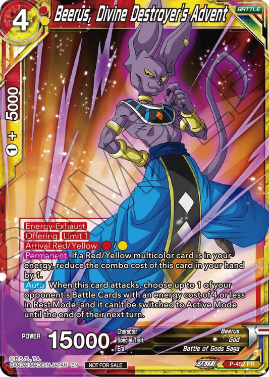 Beerus, Divine Destroyer's Advent (Zenkai Series Tournament Pack Vol.2)