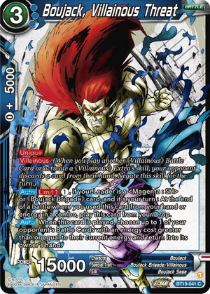 BT19-041 Boujack, Villainous threat