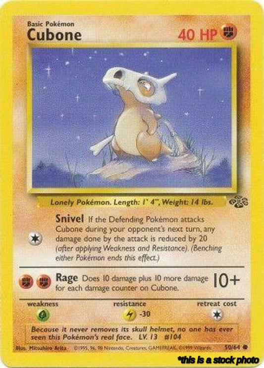 50/64 Cubone Common Unlimited Lightly Played