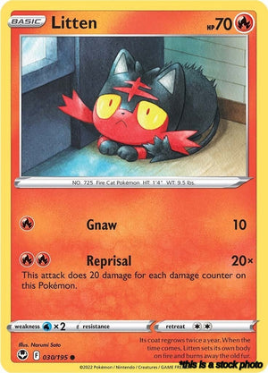 Reverse Holofoil Litten [030/195 Lightly Played ]
