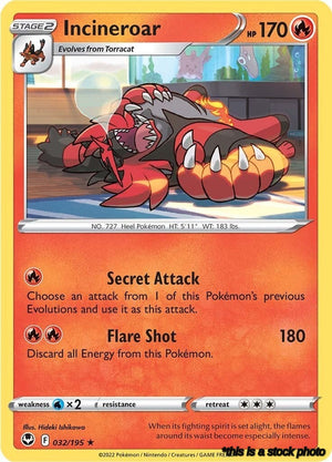 032/195 Incineroar Rare Normal