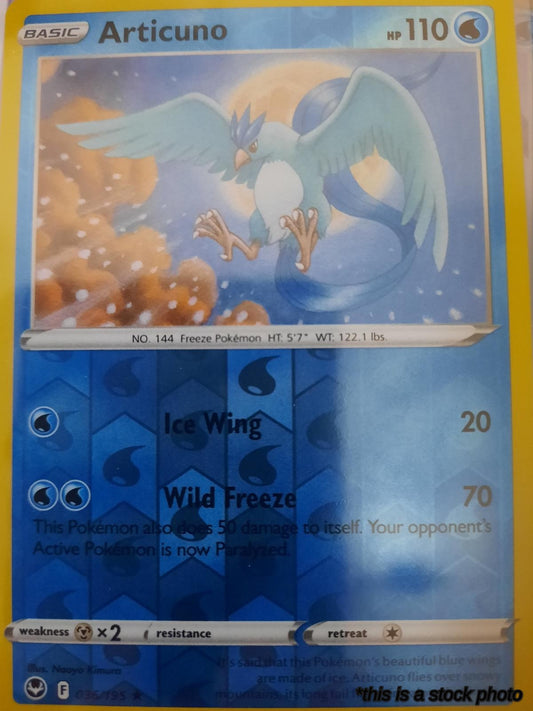 036/195 Articuno Holo Rare Reverse Holofoil