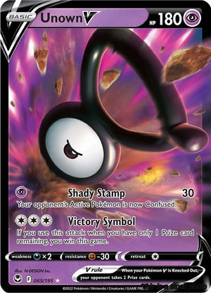 065/195 Unown V Ultra Rare Holofoil Near Mint