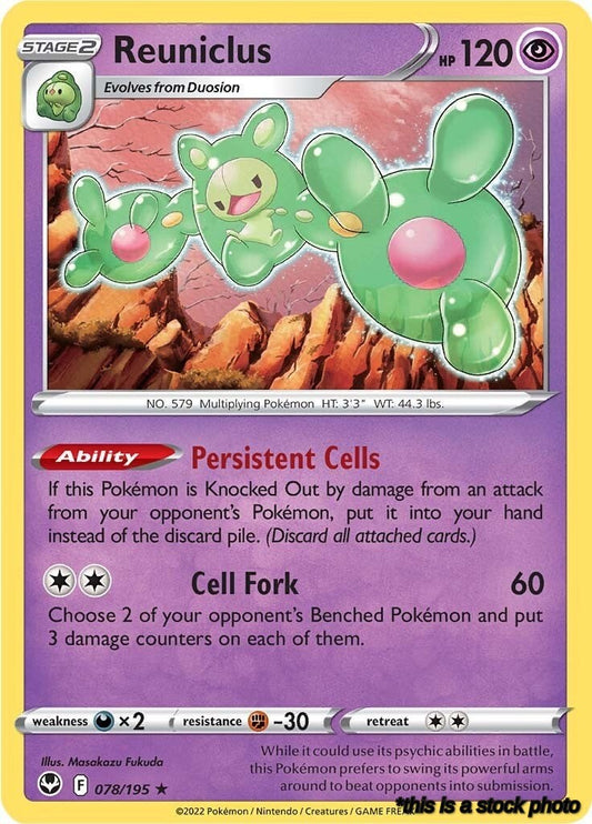 Reverse Holofoil Reuniclus [078/195 Lightly Played ]