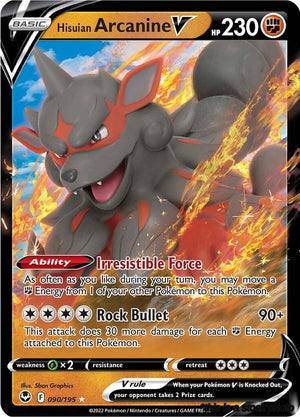 Ultra Rare Hisuian Arcanine V [090/195 Near Mint ]