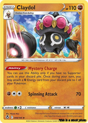 Uncommon Claydol [094/195 Lightly Played ]
