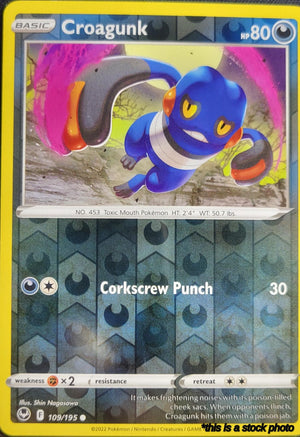 109/195 Croagunk Common Reverse Holofoil Near Mint