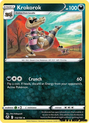 112/195 Krokorok Uncommon Reverse Holofoil