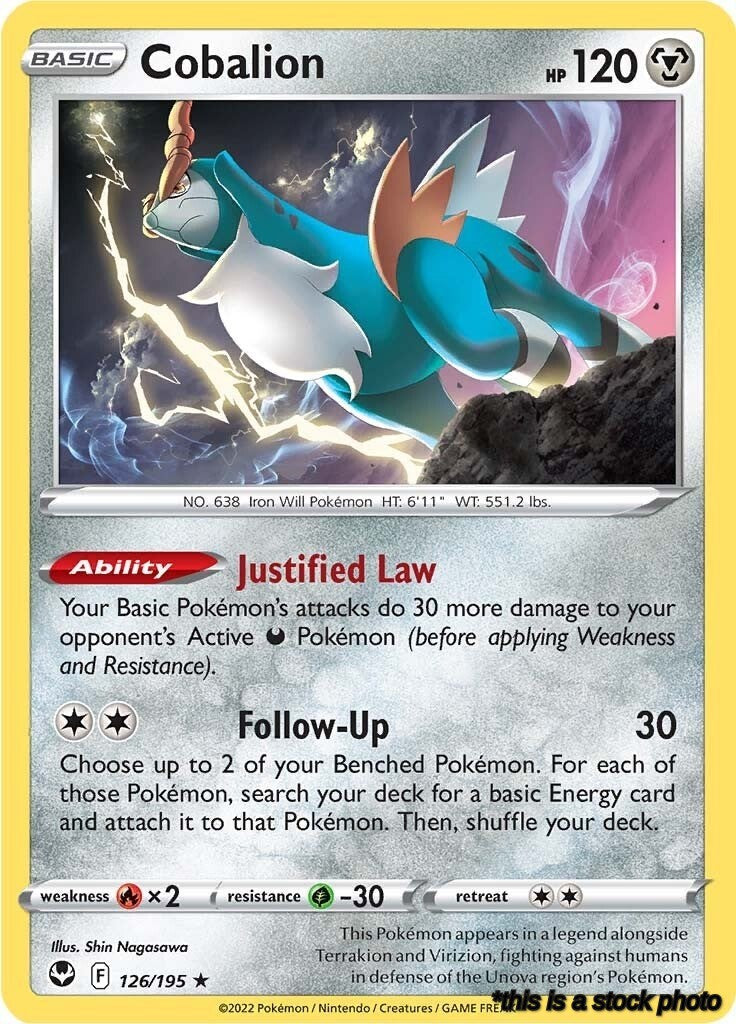 Reverse Holofoil Cobalion [126/195 Lightly Played ]