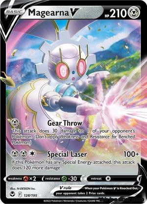 128/195 Magearna V Ultra Rare Holofoil Near Mint
