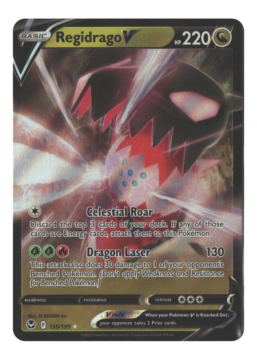 135/195 Regidrago V Ultra Rare Holofoil Lightly Played
