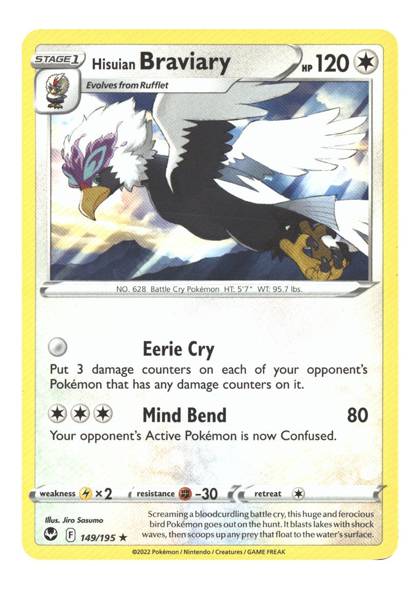 149/195 Hisuian Braviary Rare Normal