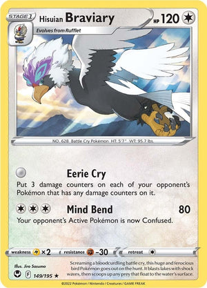 Rare Hisuian Braviary [149/195 Near Mint ]